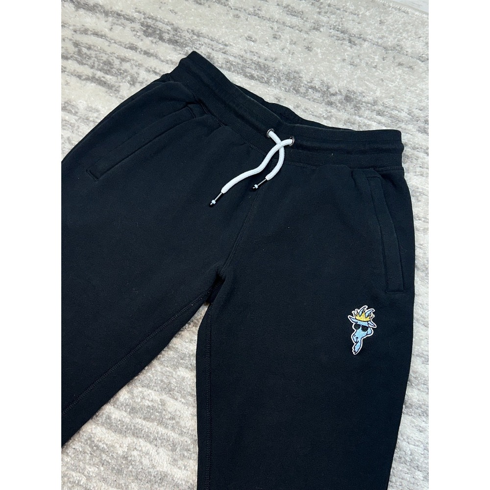 GOAT USA Sweatpants Mens Small Black Logo‎ Joggers Fleece